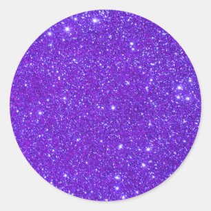 Sticker Rond Purple Sparken Parties scintillant personnalisée C