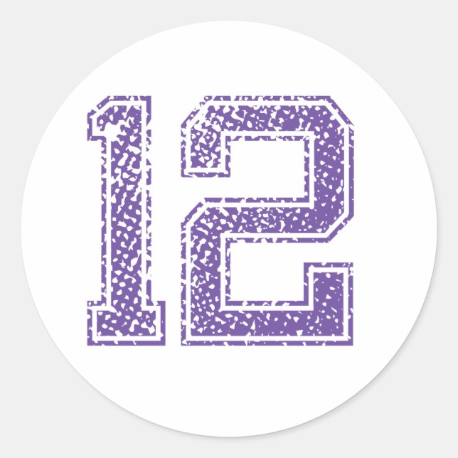 Sticker Rond Purple Sports Numéro de Jerzee 12.png (Devant)