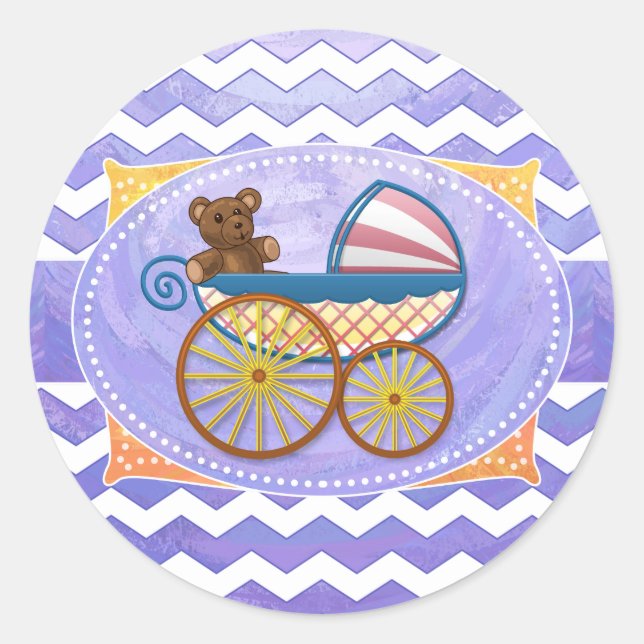 Sticker Rond Purple Sun Baby Stuff (Devant)