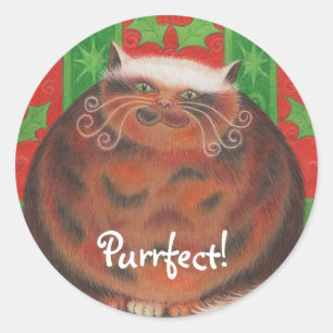 sticker rond 'Purrfect ! '