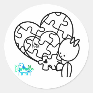 Sticker Rond Puzzle à un million de pièces