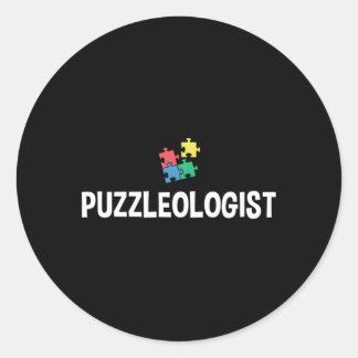 Sticker Rond Puzzleologist Puzzle Collecteur de puzzle Puzzles