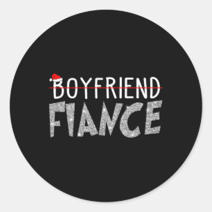 Sticker Rond Pyjamas de Noël des Fiancés M