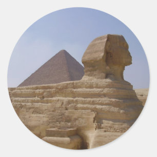 Sticker Rond pyramide de sphinx