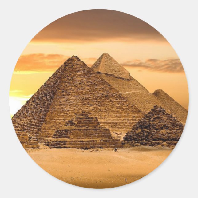 Sticker Rond Pyramides égyptiennes (Devant)