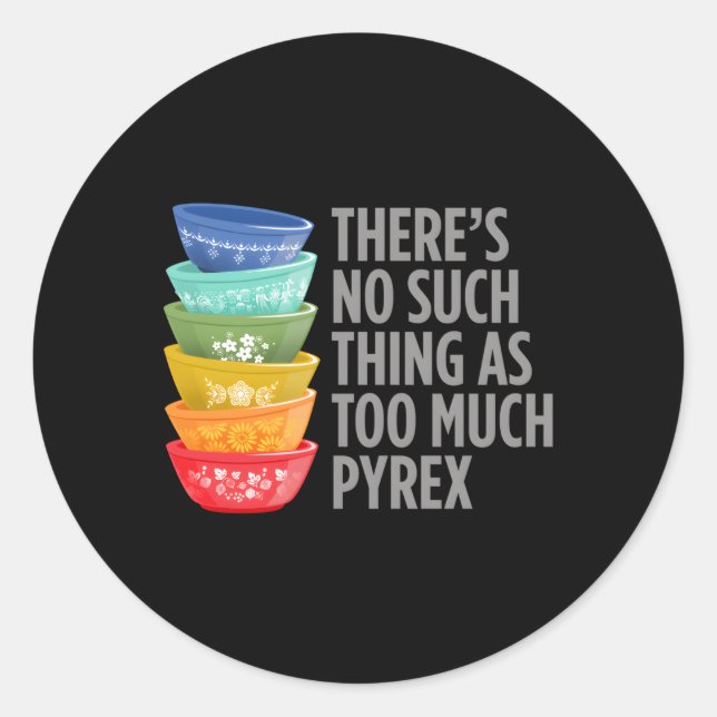 Sticker Rond Pyrex Collector Cuisine de mixage Bowls (Devant)