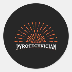 Sticker Rond Pyrotechnicien Équipage Pyrotechnique Fireworks P