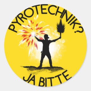 Sticker Rond Pyrotechnie ? Oui, s'il vous plaît !
