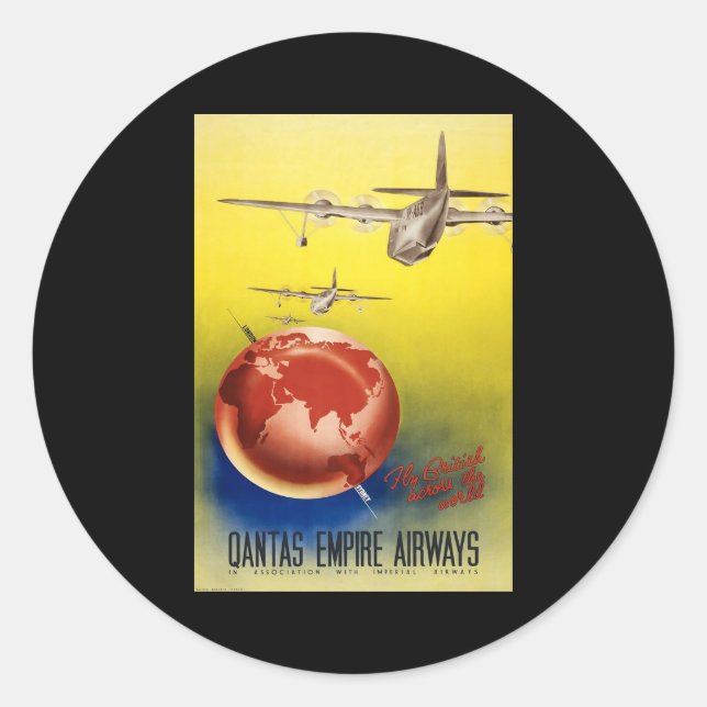 Sticker Rond Qantas Empire Airways (Devant)