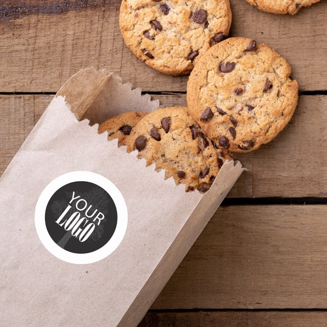 Sticker Rond QR Code Ajouter votre logo simple (Simply add your logo template with a simple style. )