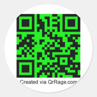 Sticker Rond QrRage.com - Votre code QR personnalisé