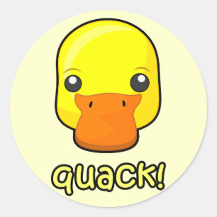 Sticker Rond Quack ! Canard