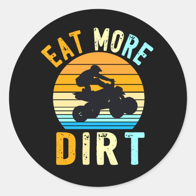 Sticker Rond Quad atv offroad offroad vend du sport motorisé (Devant)