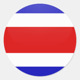 Sticker Rond Qualité Costa Rica Cercle Drapeau