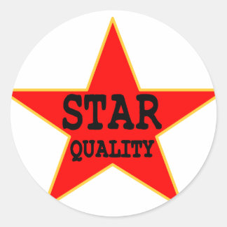 Sticker Rond Qualité de l'étoile