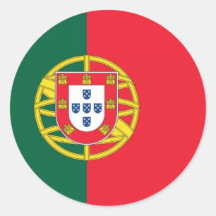 Sticker Rond Qualité du drapeau portugais