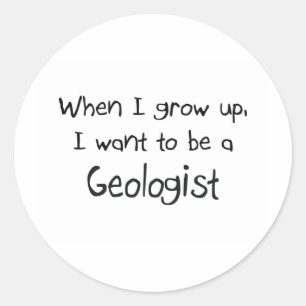 Sticker Rond Quand je serai grand, je veux être géologue
