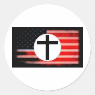 Sticker Rond quand le fascisme arrive en Amérique