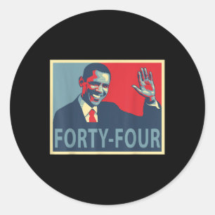 Sticker Rond Quarante-quatre président Obama 44 président