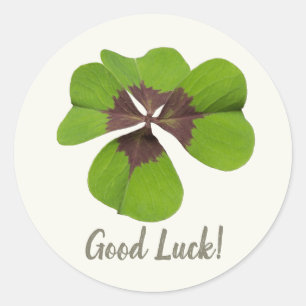 Sticker Rond Quatre feuilles Lucratif Jour de la Saint Patrick 