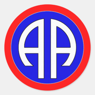 Sticker Rond quatre-vingt-deuxième ARMÉE AÉROPORTÉE