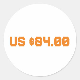 Sticker Rond Quatre-vingt-quatre dollars