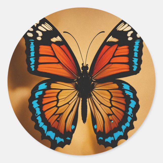 Sticker Rond Que diriez-vous de "Fluttering Wings : A Circle of (Devant)