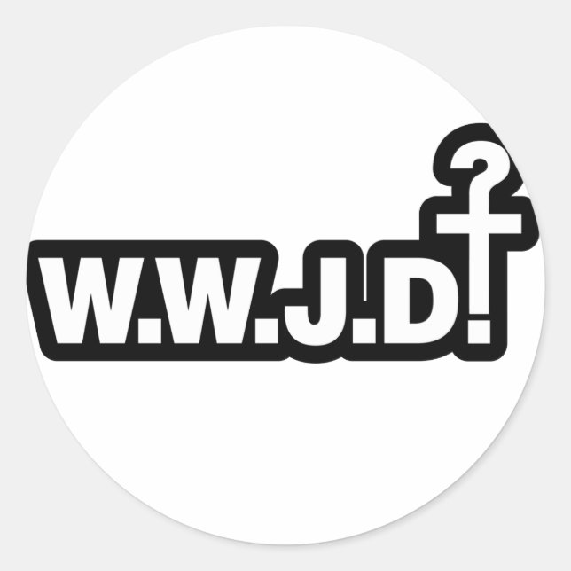 Sticker Rond Que ferait Jésus ? (Devant)