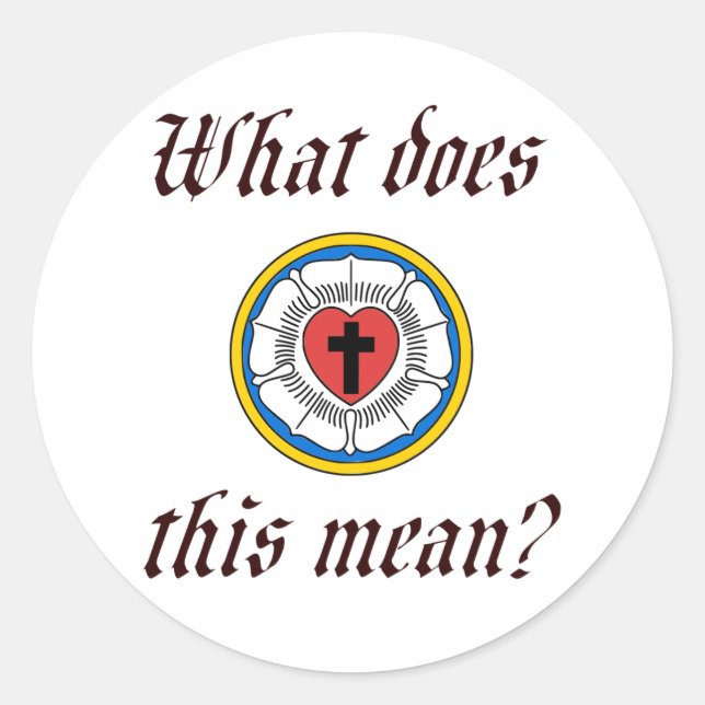 Sticker Rond Que signifie cela (Devant)