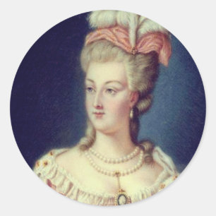 Sticker Rond Queen Marie Antoinette Royal Mariage à thème Class