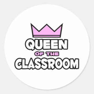 Sticker Rond Queen of the Classroom