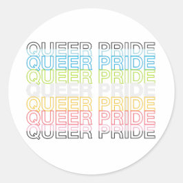 Sticker Rond Queer Pride