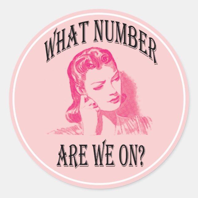 Sticker Rond quel nombre sommes -nous? (Devant)