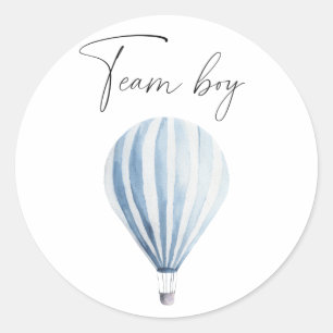 Sticker Rond Quel sera l'équipe bébé garçon