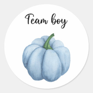 Sticker Rond Quelle équipe sera bébé garçon citrouille