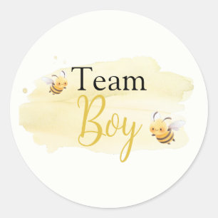 Sticker Rond Quelle sera l'équipe de bébé abeille garçon