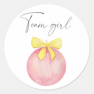 Sticker Rond Quelle sera l'équipe fille pour bébé