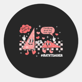 Sticker Rond Quelque Chose À Propos De Cela Sent Bien Math Ense