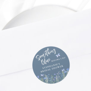 Sticker Rond Quelque chose de bleu avant de faire Fête des mari