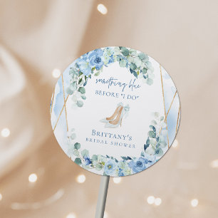 Sticker Rond Quelque chose de bleu avant que je fasse la Fête d