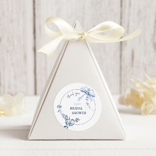 Sticker Rond Quelque chose de bleu Floral Bow Arch Fête des mar