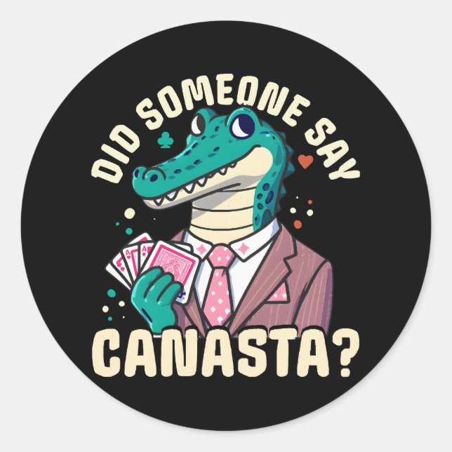 Sticker Rond Quelqu'Un A Dit Canasta (Devant)