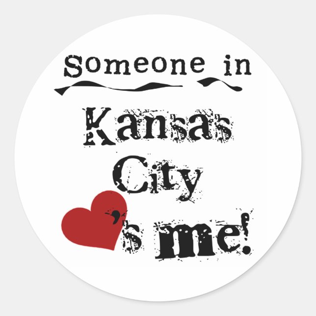 Sticker Rond Quelqu'un à Kansas City (Devant)