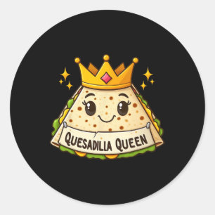 Sticker Rond Quesadilla Queen Cinco De Mayo Enfants Filles Femm