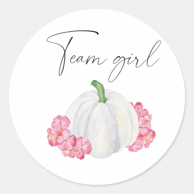 Sticker Rond Qu'est-ce que le bébé sera une fille d'équipe citr (Devant)