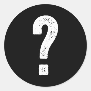 Sticker Rond Question Mark Devine Qui