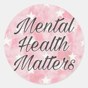 Sticker Rond Questions de santé mentale