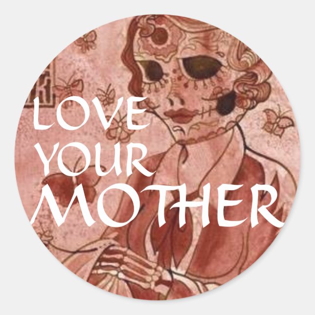 Sticker Rond Questions mères (Devant)