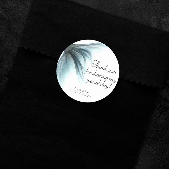 Sticker Rond Queue Mermaid Luxe | Merci vert à la menthe de mer (Créateur téléchargé)