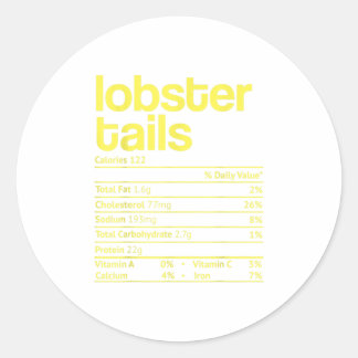 Sticker Rond Queues de homard Nutrition Faits amusants Que